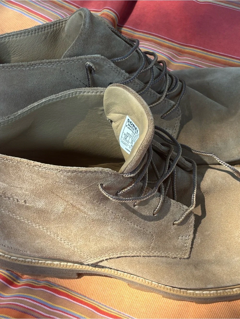 Sorel Men's Suede Chukka Boots in Taupe